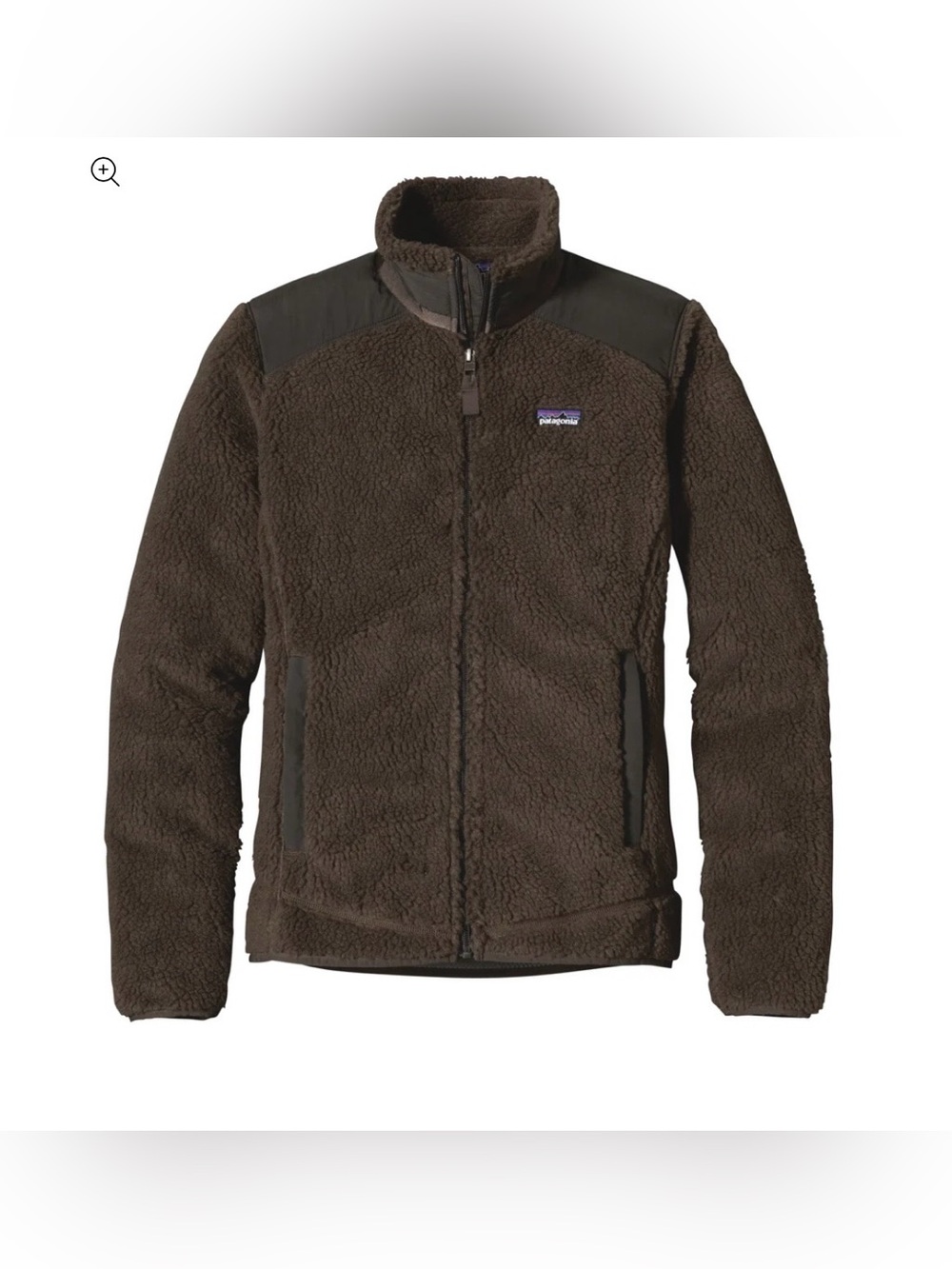 Patagonia Chocolate Brown Green Sherpa Fleece Jacket
